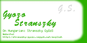 gyozo stranszky business card