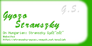 gyozo stranszky business card